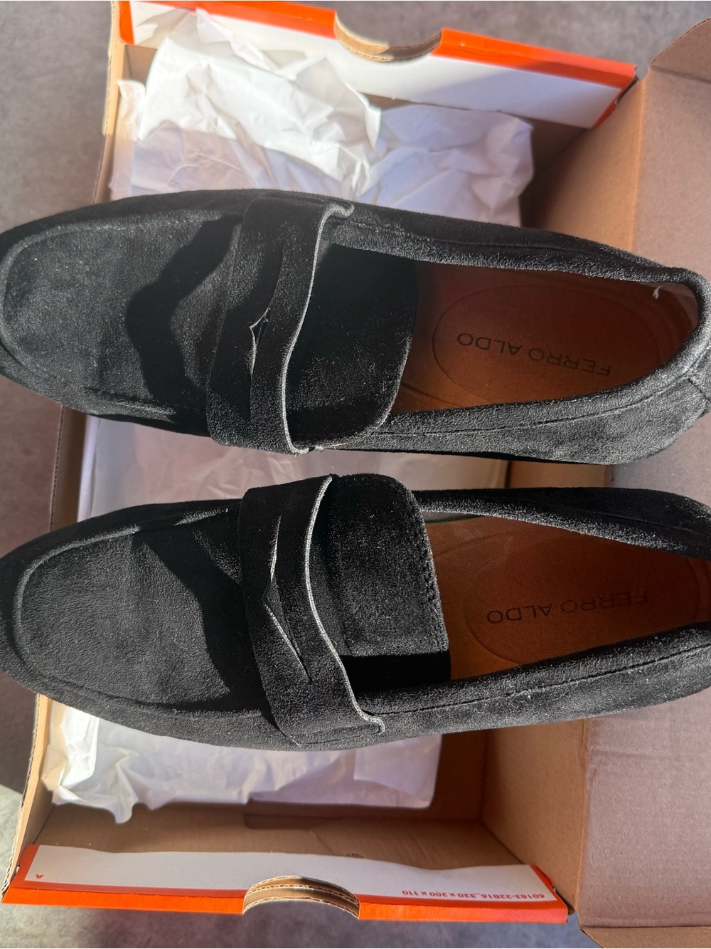 Aldo Black Suede Penny Loafers for Men
